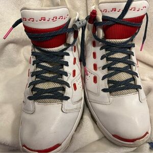 Jordan White and Red Sneakers